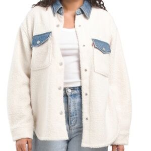 LEVI'S Sherpa Button Up Shacket